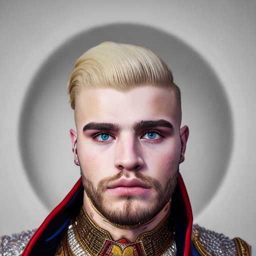 portrait+ style russian queer wrestler blonde very cute dude face