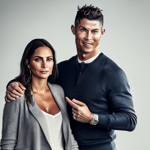 portrait+ style Cristiano Ronaldo fucking his wife in front of his son