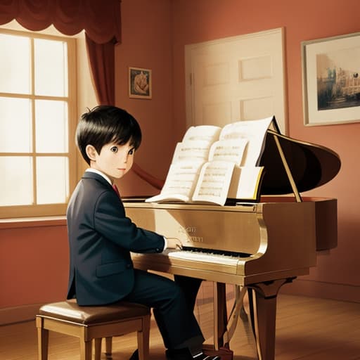  Grant Piano Playing Cute Boy Illustration Pop Boy Pop