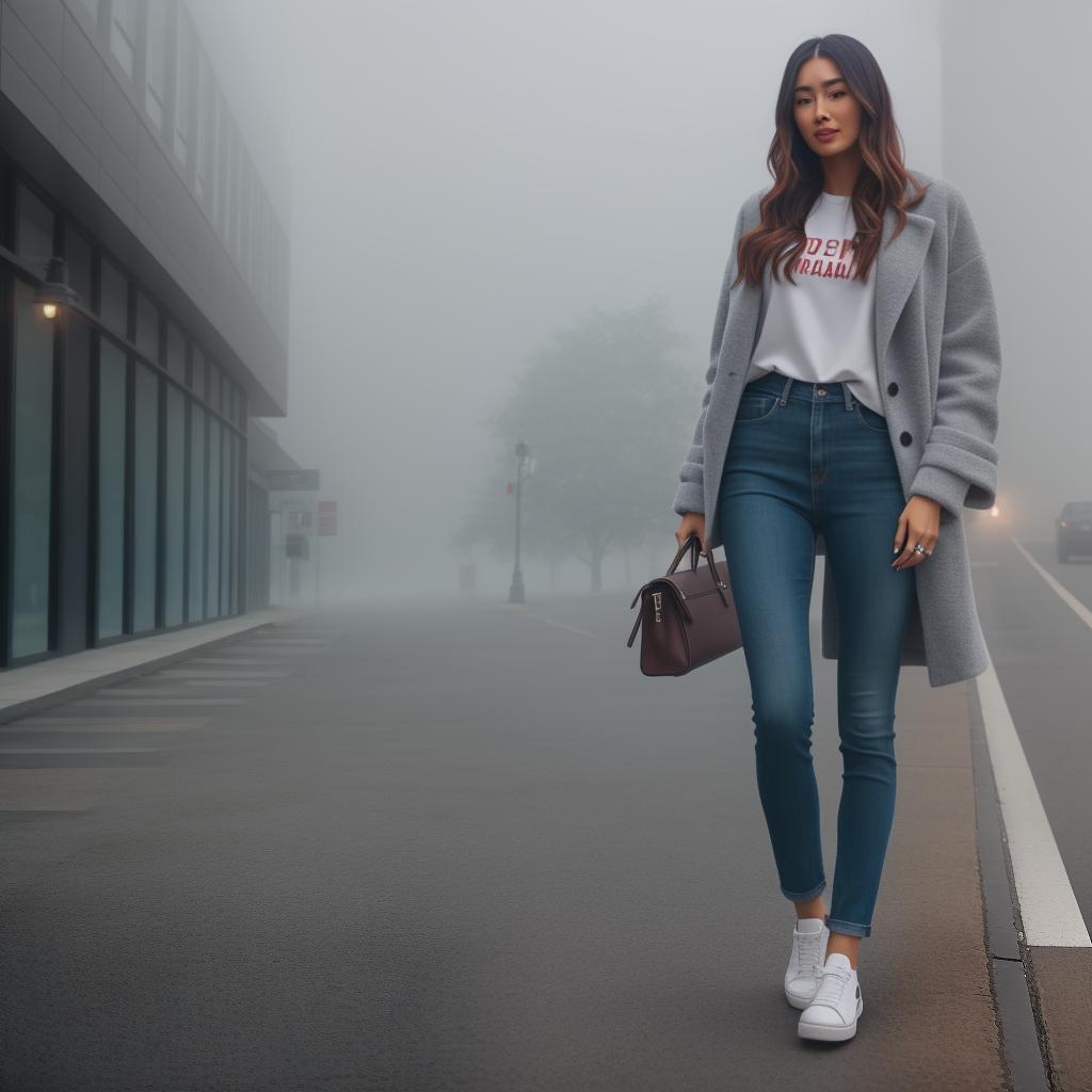  A cute college student hyperrealistic, full body, detailed clothing, highly detailed, cinematic lighting, stunningly beautiful, intricate, sharp focus, f/1. 8, 85mm, (centered image composition), (professionally color graded), ((bright soft diffused light)), volumetric fog, trending on instagram, trending on tumblr, HDR 4K, 8K