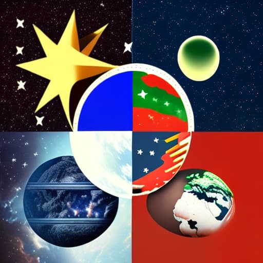 estilovintedois planeta tierra rodeado de estrellas y bandera de los paises