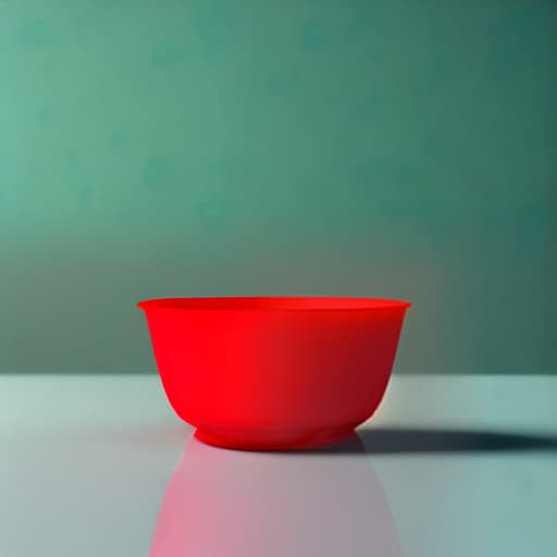 redshift style create a realistic picture of a red plastic bowl sitting on a teacher's desk. The red bowl contains many long strips of paper inside of it with writing on them.