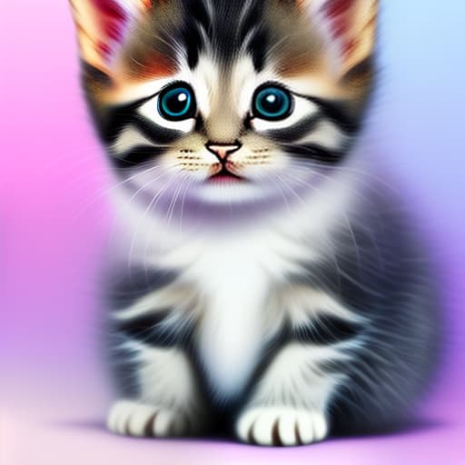 mdjrny-v4 style cute kitten