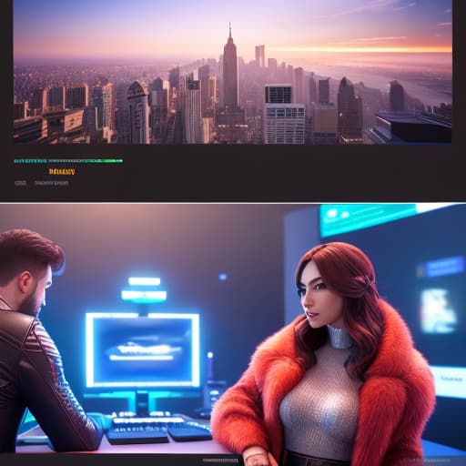  (Young man and woman make money on pc), photorealistic, highly detailed, 4k, high quality hyperrealistic, full body, detailed clothing, highly detailed, cinematic lighting, stunningly beautiful, intricate, sharp focus, f/1. 8, 85mm, (centered image composition), (professionally color graded), ((bright soft diffused light)), volumetric fog, trending on instagram, trending on tumblr, HDR 4K, 8K