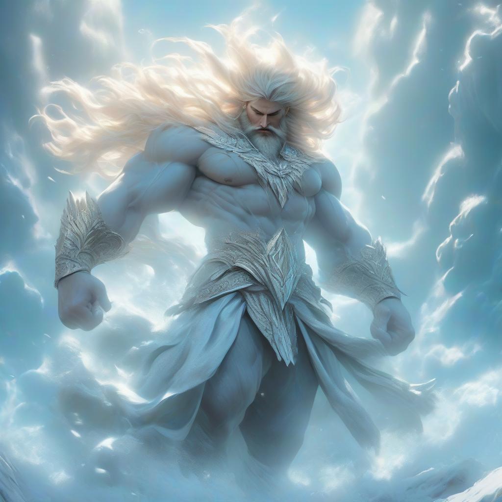  Elemental of Air, Spirit of Air, muscular blond, beard, nordic appearance, in silver jewellery in the center of the vortex, hair swept by the wind, strong wind, mysticism, fantasy, retro hyperrealistic, full body, detailed clothing, highly detailed, cinematic lighting, stunningly beautiful, intricate, sharp focus, f/1. 8, 85mm, (centered image composition), (professionally color graded), ((bright soft diffused light)), volumetric fog, trending on instagram, trending on tumblr, HDR 4K, 8K