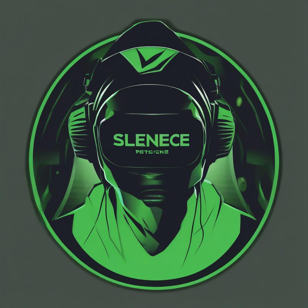  People's silence, profile picture, black, green, text, logo, brand, gamer.