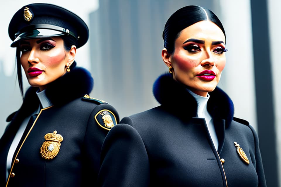  True, portrait, polite, career, security guards, special police team clothing, fur coats, photos hyperrealistic, full body, detailed clothing, highly detailed, cinematic lighting, stunningly beautiful, intricate, sharp focus, f/1. 8, 85mm, (centered image composition), (professionally color graded), ((bright soft diffused light)), volumetric fog, trending on instagram, trending on tumblr, HDR 4K, 8K