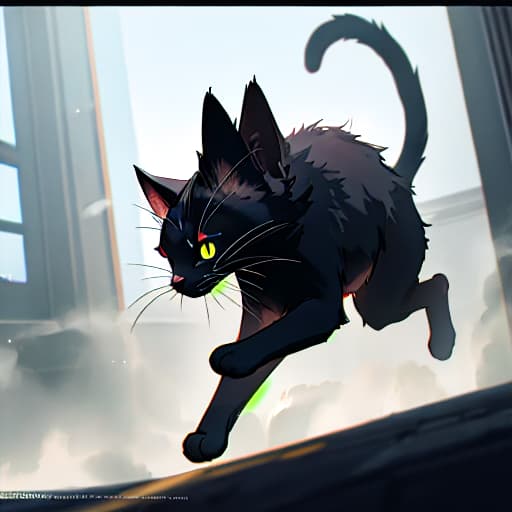  (a black cat playing with a twitch logo), anime, highly detailed, 4k, high quality, trending on art station hyperrealistic, full body, detailed clothing, highly detailed, cinematic lighting, stunningly beautiful, intricate, sharp focus, f/1. 8, 85mm, (centered image composition), (professionally color graded), ((bright soft diffused light)), volumetric fog, trending on instagram, trending on tumblr, HDR 4K, 8K