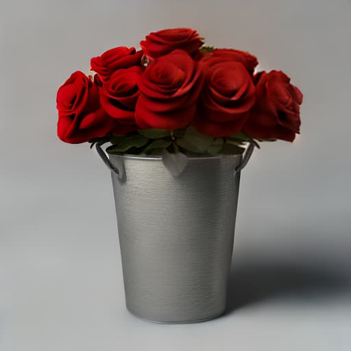 redshift style red rose bucket, for lovely human