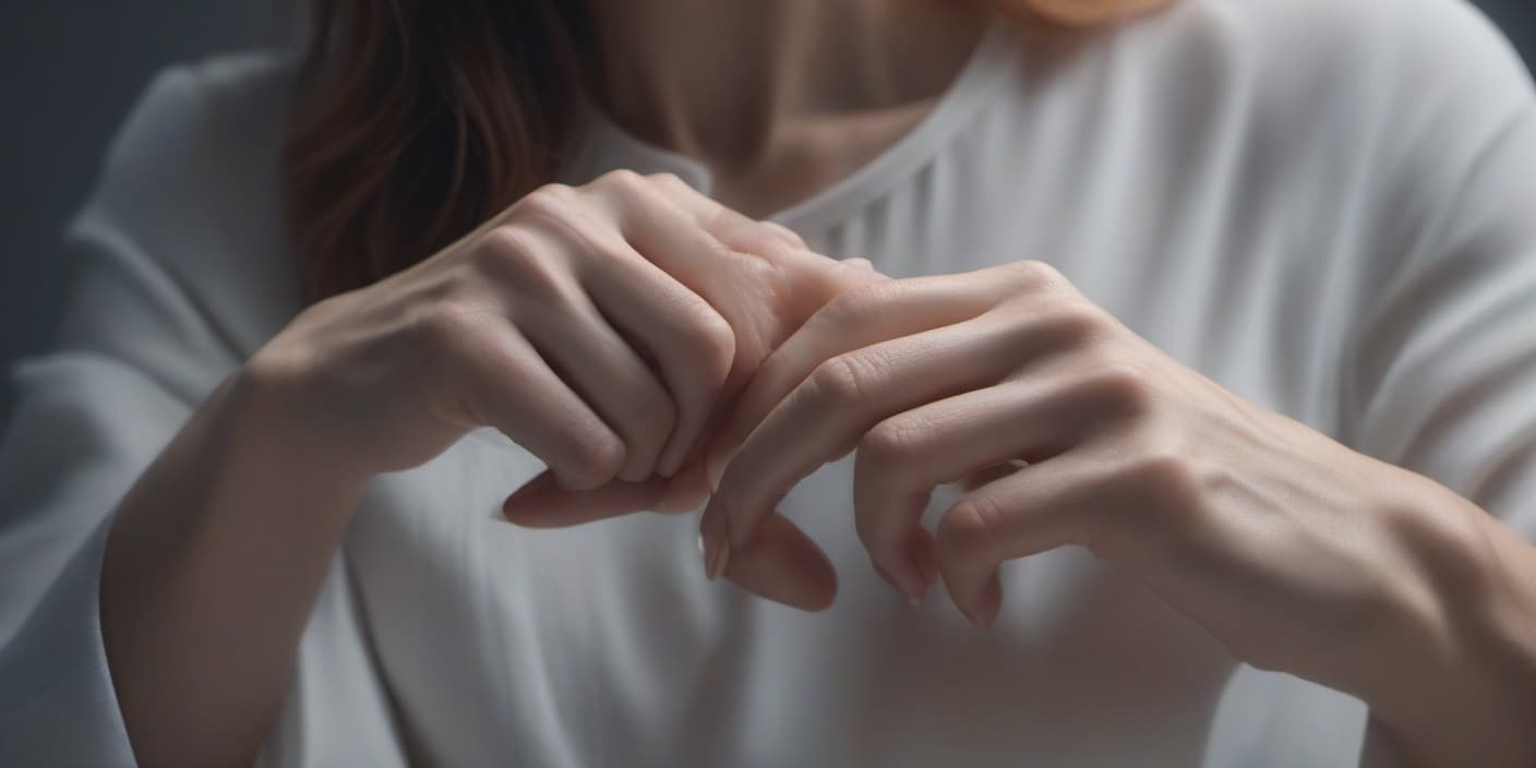  Lines on the knuckles of female hands. hyperrealistic, full body, detailed clothing, highly detailed, cinematic lighting, stunningly beautiful, intricate, sharp focus, f/1. 8, 85mm, (centered image composition), (professionally color graded), ((bright soft diffused light)), volumetric fog, trending on instagram, trending on tumblr, HDR 4K, 8K