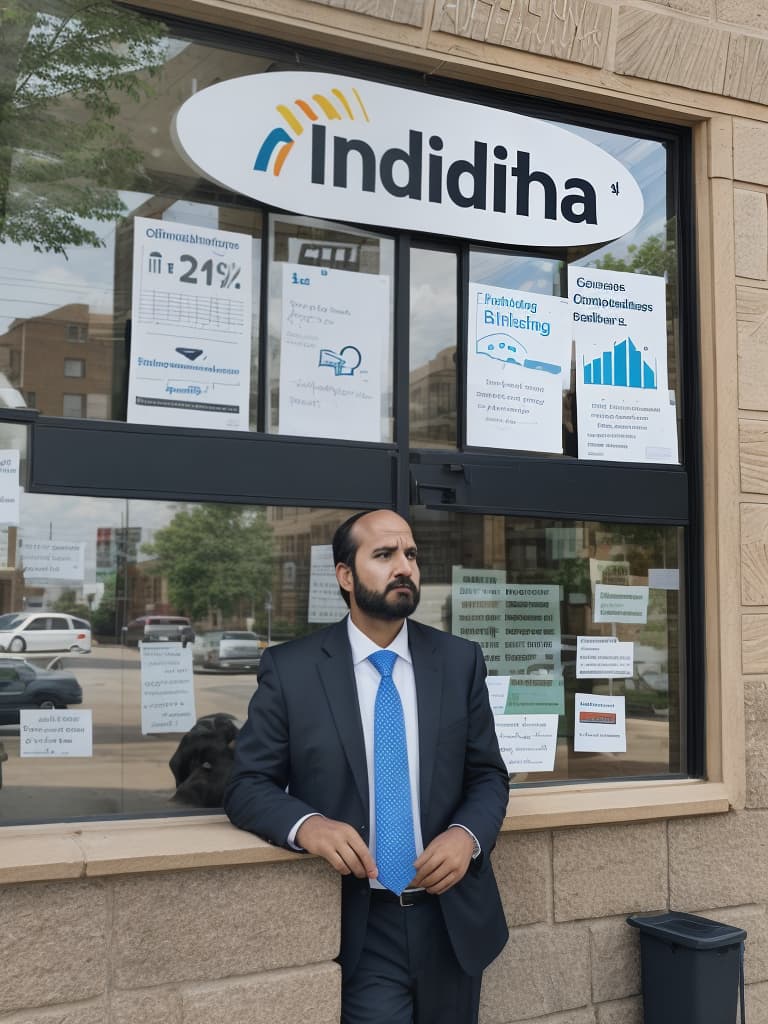  Photo of a thoughtful businessman THINKING IN ia