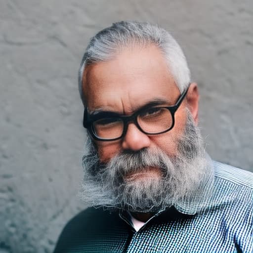 lnkdn photography A brown bearded man with gray hair on his head