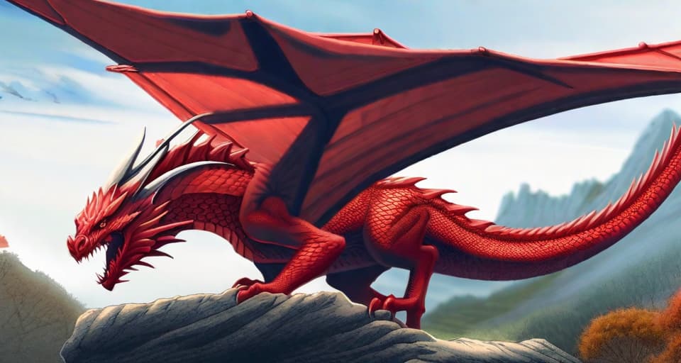  a red dragon