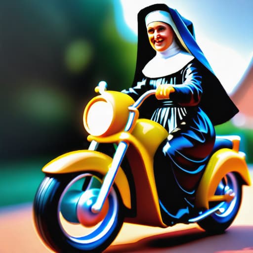  inematic photo transparent figure made of wine-colored glass, in the shape of a nun on a motorcycle, advertising photo, advertising light, (excellent quality, 4k, hq texture, hdr, detailed) . 35mm photograph, film, bokeh, professional, 4k, highly detailed hyperrealistic, full body, detailed clothing, highly detailed, cinematic lighting, stunningly beautiful, intricate, sharp focus, f/1. 8, 85mm, (centered image composition), (professionally color graded), ((bright soft diffused light)), volumetric fog, trending on instagram, trending on tumblr, HDR 4K, 8K