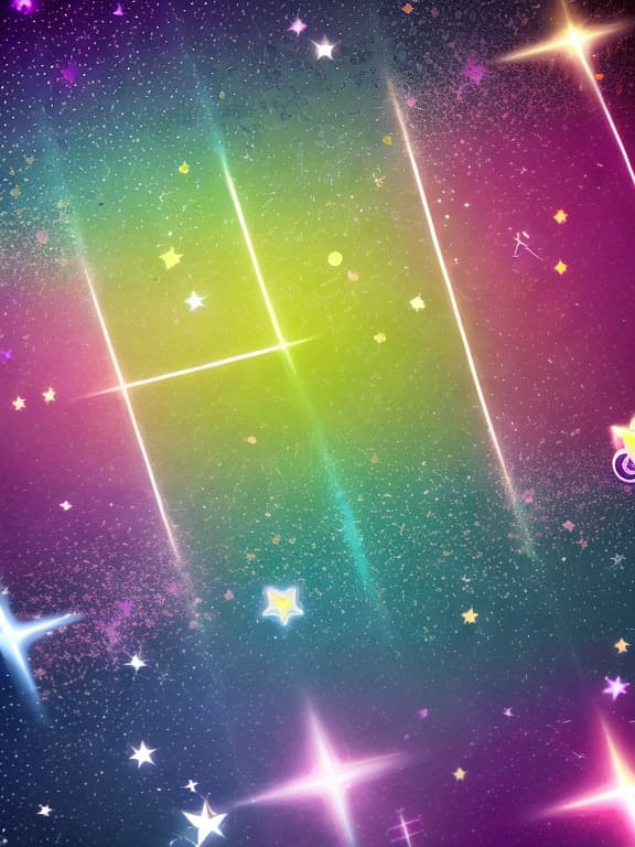  Musical notes and sparkling stars and gems wallpaper