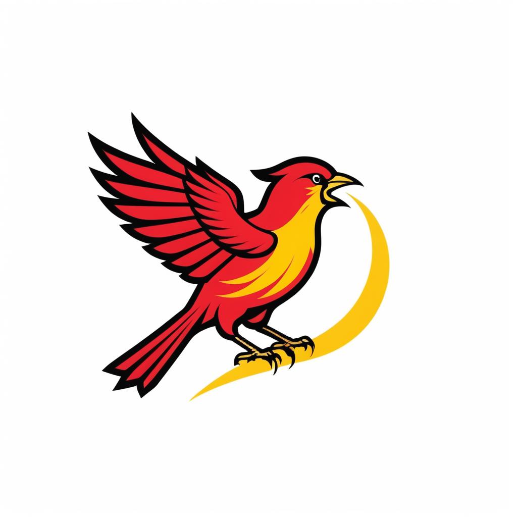  Logo, logo with a Red and Yellow bird