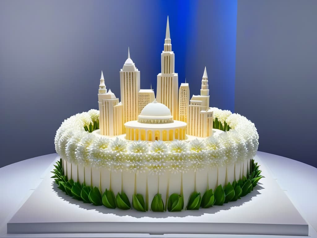  An ultradetailed image of a sugar sculpture competition showcasing intricate and delicate sugar creations like a lifesized unicorn, a detailed miniature cityscape, and a realistic floral arrangement, all made entirely out of sugar. The sculptures are displayed on sleek, modern white pedestals against a minimalist background, highlighting the artistry and skill involved in sugar sculpting competitions. hyperrealistic, full body, detailed clothing, highly detailed, cinematic lighting, stunningly beautiful, intricate, sharp focus, f/1. 8, 85mm, (centered image composition), (professionally color graded), ((bright soft diffused light)), volumetric fog, trending on instagram, trending on tumblr, HDR 4K, 8K