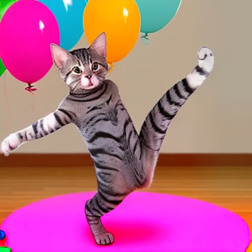  cat dancing to happy birthday