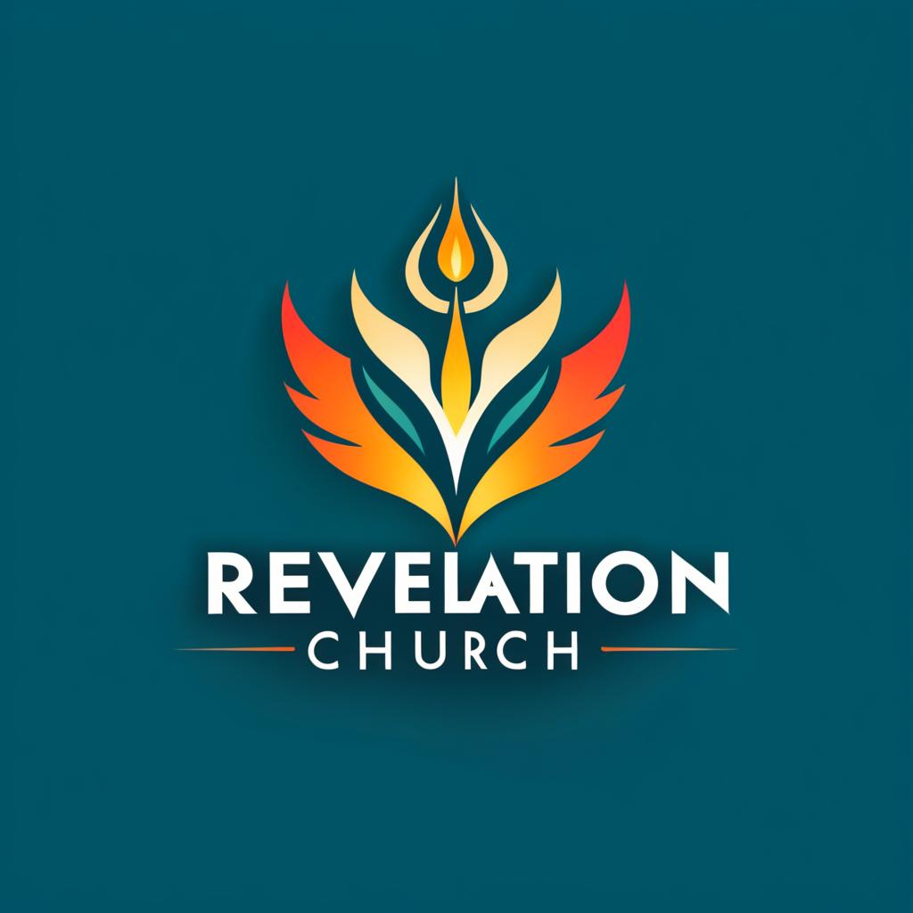  Logo, Create a soft and impactful logo for "Revelation," a church embodying Love, Power, and Wisdom. The logo should showcase an open book with a single, gentle flame escaping from its pages. This imagery symbolizes spiritual enlightenment and divine inspiration in a subtle and sophisticated manner. The design should be minimalistic yet meaningful, using soft colors and clean lines to convey a sense of peace and spiritual depth. The overall look should be calm and inviting, reflecting the church's values with elegance and grace.