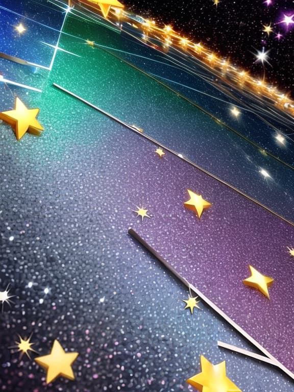  Sparkling star wallpaper with gems and pretty musical notes