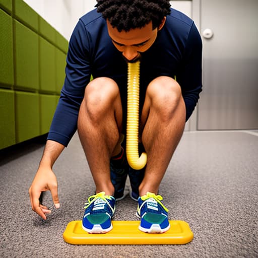  A man peeing.On the floor