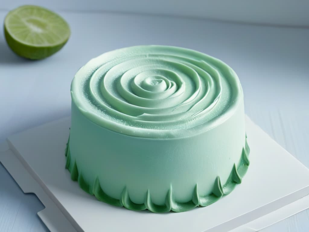  A highresolution image showing a closeup of a delicate and intricately designed pastry created using a 3D printer, showcasing the seamless combination of technology and tradition in the world of pastry making. The pastry should be elegantly decorated with traditional elements such as intricate swirls and patterns, highlighting the artistry and precision that can be achieved through the use of 3D printing technology in the culinary field. The color scheme should be a harmonious blend of soft pastel tones, adding a touch of sophistication to the minimalist composition. hyperrealistic, full body, detailed clothing, highly detailed, cinematic lighting, stunningly beautiful, intricate, sharp focus, f/1. 8, 85mm, (centered image composition), (professionally color graded), ((bright soft diffused light)), volumetric fog, trending on instagram, trending on tumblr, HDR 4K, 8K