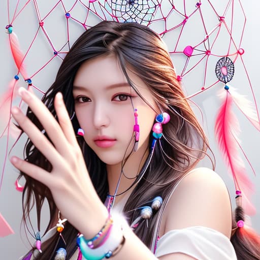  I want create a birthday card to a photographer and i want to gift him a mini dream catcher to hang on camera. So i want to visualise how it looks like when dream catcher hangged on his camera and it should wave with the wind while he taking photos.