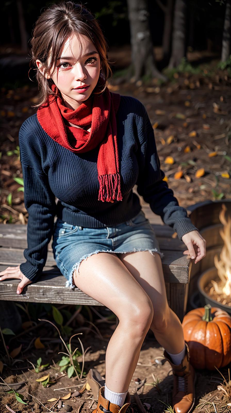  ultra high res, (photorealistic:1.4), raw photo, (realistic face), realistic eyes, (realistic skin), <lora:XXMix9_v20LoRa:0.8>, ((((masterpiece)))), best quality, very_high_resolution, ultra-detailed, in-frame, fall, changing leaves, cozy sweater, pumpkin spice, harvest, apple picking, bonfire, crisp air, harvest moon, hayride, autumn foliage, hot cocoa, Halloween, Thanksgiving, sweater weather, boots, scarves, cinnamon, cranberries, chestnuts