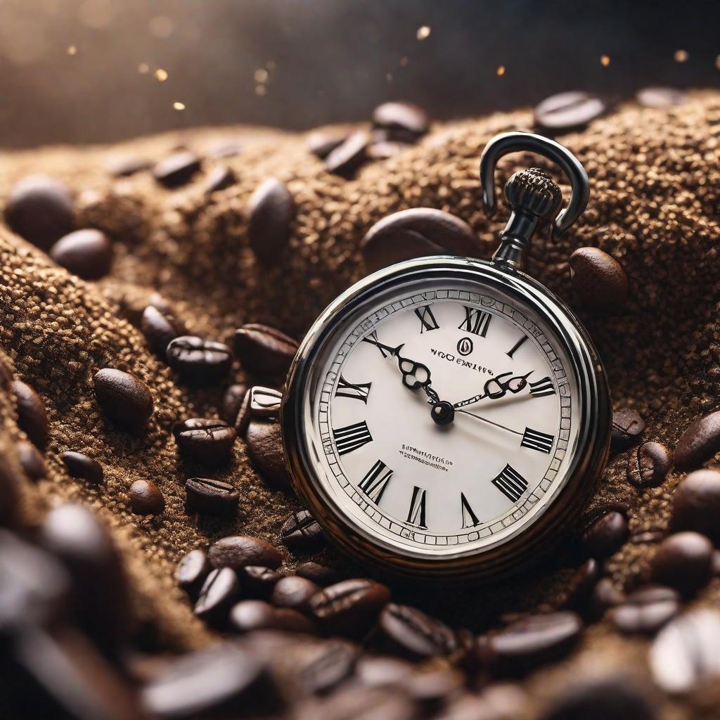  Reloj de bolsillo con un granito de café hyperrealistic, full body, detailed clothing, highly detailed, cinematic lighting, stunningly beautiful, intricate, sharp focus, f/1. 8, 85mm, (centered image composition), (professionally color graded), ((bright soft diffused light)), volumetric fog, trending on instagram, trending on tumblr, HDR 4K, 8K