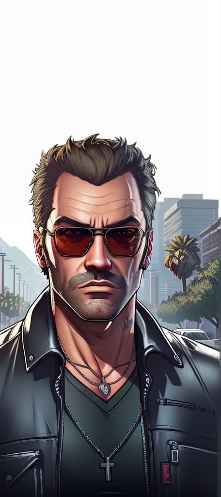  gtav style, (best quality), ((artwork-gta5 heavily stylized)), poster design, detailed, highly detailed, sunglasses, masterpiece, highres