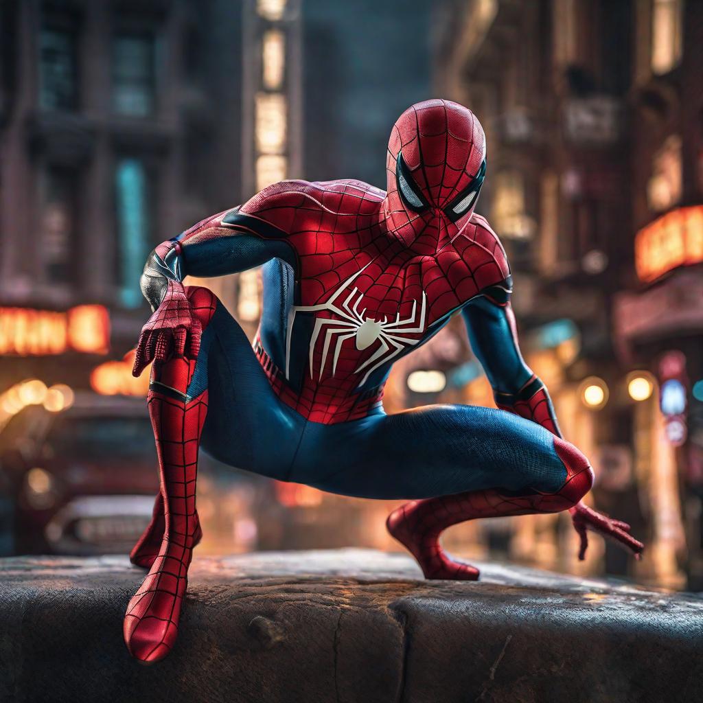  Emiliano spiderman hyperrealistic, full body, detailed clothing, highly detailed, cinematic lighting, stunningly beautiful, intricate, sharp focus, f/1. 8, 85mm, (centered image composition), (professionally color graded), ((bright soft diffused light)), volumetric fog, trending on instagram, trending on tumblr, HDR 4K, 8K