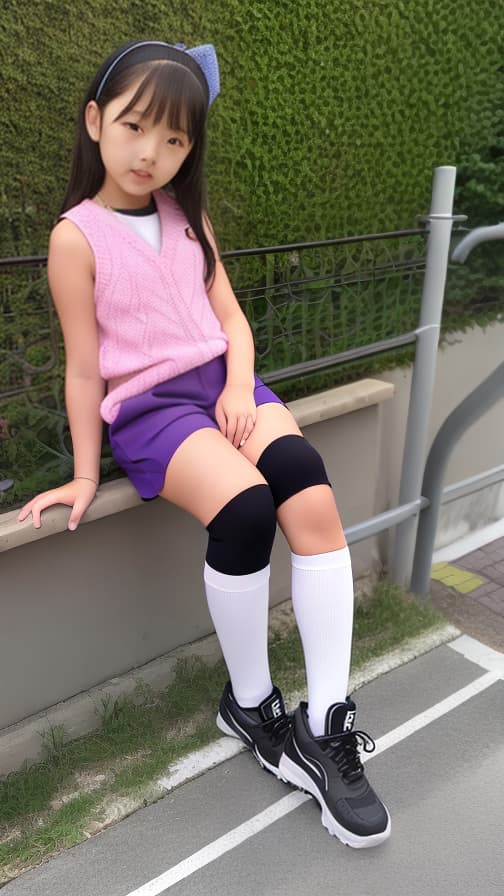  Elementary high socks hot pants sleeveless jumpers girls