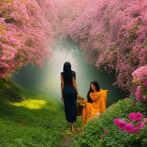 analog style flowers, marigold ,Bangladesh, Bengali, girl holding flower while looking at cemera, baishakh, bun with flower,sari hyperrealistic, full body, detailed clothing, highly detailed, cinematic lighting, stunningly beautiful, intricate, sharp focus, f/1. 8, 85mm, (centered image composition), (professionally color graded), ((bright soft diffused light)), volumetric fog, trending on instagram, trending on tumblr, HDR 4K, 8K