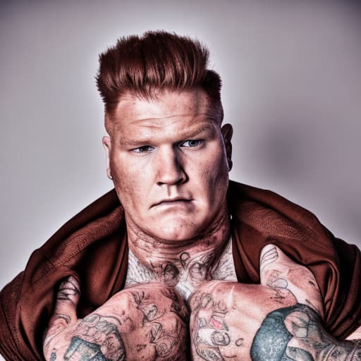 portrait+ style Brock Lesnar queer face