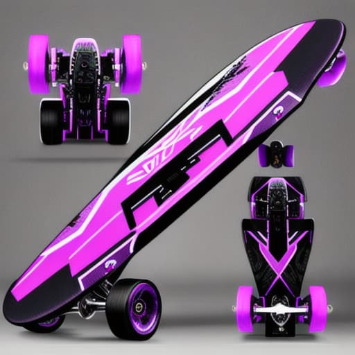  skateboard that turns into a gun purple & black jet fueled futuristic skateboard cyber skateboard