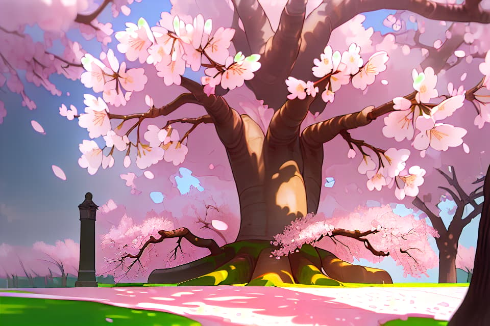  ((Under the legendary tree on the hill, multiple girls, cherry blossoms, cherry blossoms)), that place you want to return, (Absurdres, masterpieces, ultimate quality), official art, aesthetic, (diffusion lighting, environmental lighting), Detailed skin texture, best shadow, very detail, colorful, 8K Wallpaper, Raw Photoristic Detailed, Dutch Angle, 💩