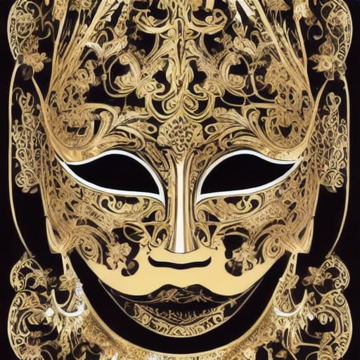  The Invitation Illustration: A beautifully ornate masquerade invitation with intricate details and gold foiling. Scene 2: The Mask Shop Illustration: A dimly lit shop filled with an array of ornate