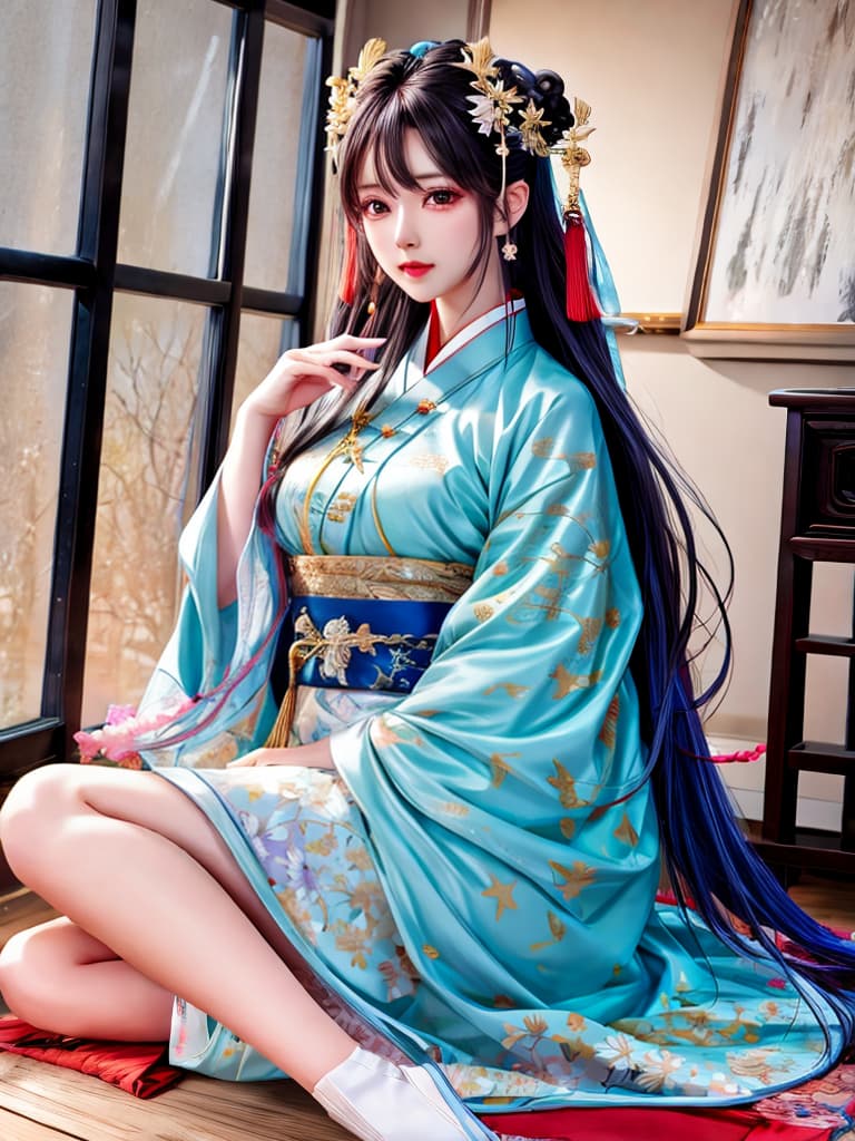  ,,ojousama,,rolling eyes,heavy breathing,chinese clothes,torn legwear,Best quality, masterpiece, high rise, 1 , powder blusher, star pupil, red Chinese hanfu, hanfu, Chinese clothes, hair ornaments, necklaces, jewelry, beautiful faces, Tindel effect, photo realism, dark studio, edge lighting, two tone lighting, soft lighting, high quality, volume lighting, honesty, photos, high resolution hyperrealistic, full body, detailed clothing, highly detailed, cinematic lighting, stunningly beautiful, intricate, sharp focus, f/1. 8, 85mm, (centered image composition), (professionally color graded), ((bright soft diffused light)), volumetric fog, trending on instagram, trending on tumblr, HDR 4K, 8K