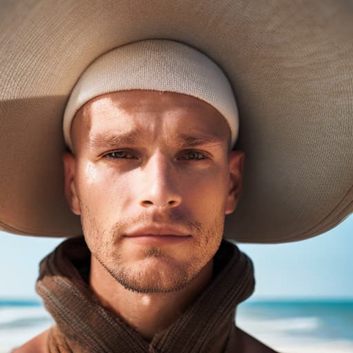 portrait+ style man on the beach