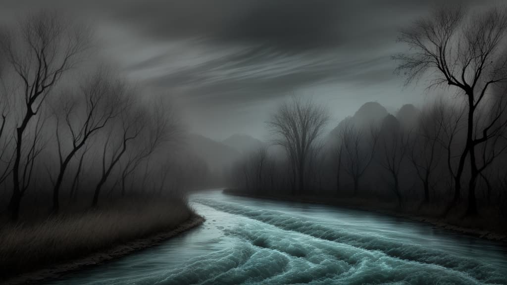  horor background with River