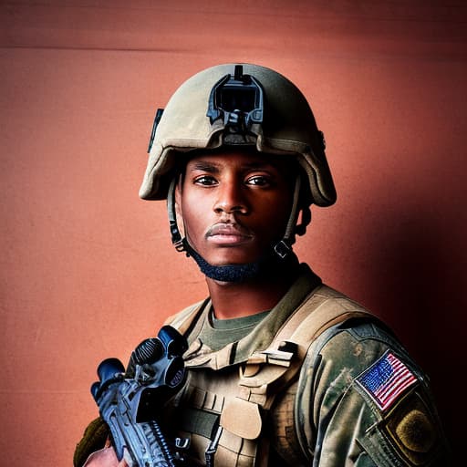 portrait+ style American soldier