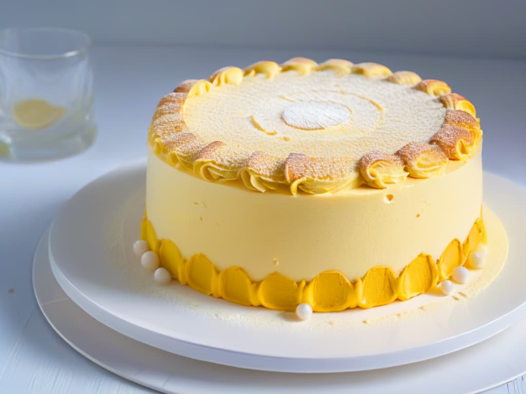  A closeup, ultradetailed image of a freshly baked sponge cake, showing the intricate network of air bubbles throughout the moist and fluffy interior. The golden crust glistens under the light, and you can almost feel the soft texture just by looking at the image. hyperrealistic, full body, detailed clothing, highly detailed, cinematic lighting, stunningly beautiful, intricate, sharp focus, f/1. 8, 85mm, (centered image composition), (professionally color graded), ((bright soft diffused light)), volumetric fog, trending on instagram, trending on tumblr, HDR 4K, 8K