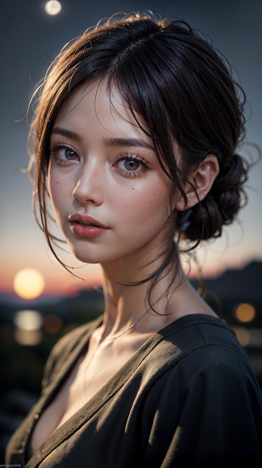  ultra high res, (photorealistic:1.4), raw photo, (realistic face), realistic eyes, (realistic skin), <lora:XXMix9_v20LoRa:0.8>, ((((masterpiece)))), best quality, very_high_resolution, ultra-detailed, in-frame, dark, moonlit, starry sky, mysterious, shadows, moon, nocturnal creatures, moonlight, midnight, evening, serenade, solitude, peaceful, calm, tranquility, twinkling, nightfall, sleep, dreams, peacefulness