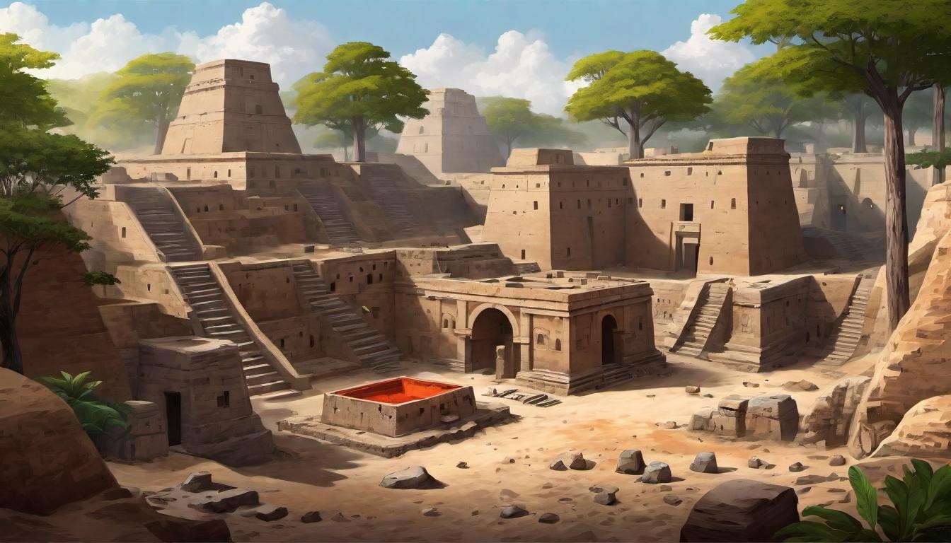  digital painting of Archaeological dig site, advanced technology, search for evidence, sense of hope and challenge, modern meets ancient looking at viewer, dynamic pose, (intricate details, masterpiece, best quality)