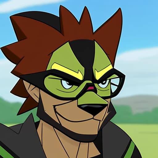  Wildmutt from ben 10 wearing glasses