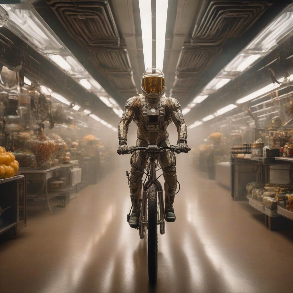  A photo taken on a bicycle made of organic material, transparent plastic, bionic implants of cyborgs standing on a strange distant planet looks like a macro photograph hyperrealistic, full body, detailed clothing, highly detailed, cinematic lighting, stunningly beautiful, intricate, sharp focus, f/1. 8, 85mm, (centered image composition), (professionally color graded), ((bright soft diffused light)), volumetric fog, trending on instagram, trending on tumblr, HDR 4K, 8K