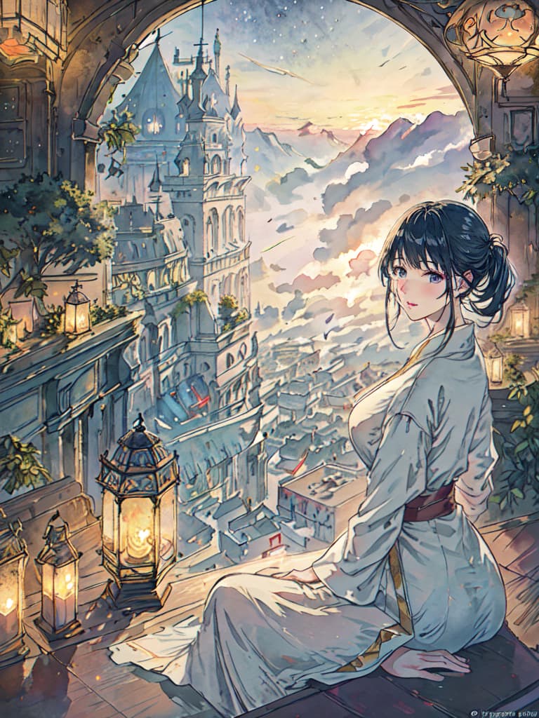  best quality, masterpiece, extremely detailed, detailed background, anime, 1, young , short , sci fi, science fiction, outdoors, night, starry sky, greenhouse, megastructure, bio dome, landscape, scenery, horizon, rooftop, sitting on rooftop, wind, looking away, atmospheric lighting, solo focus, close up, from side, depth of field, bokeh hyperrealistic, full body, detailed clothing, highly detailed, cinematic lighting, stunningly beautiful, intricate, sharp focus, f/1. 8, 85mm, (centered image composition), (professionally color graded), ((bright soft diffused light)), volumetric fog, trending on instagram, trending on tumblr, HDR 4K, 8K