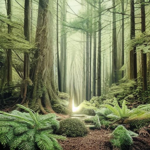  Enchanted Forests hyperrealistic, full body, detailed clothing, highly detailed, cinematic lighting, stunningly beautiful, intricate, sharp focus, f/1. 8, 85mm, (centered image composition), (professionally color graded), ((bright soft diffused light)), volumetric fog, trending on instagram, trending on tumblr, HDR 4K, 8K