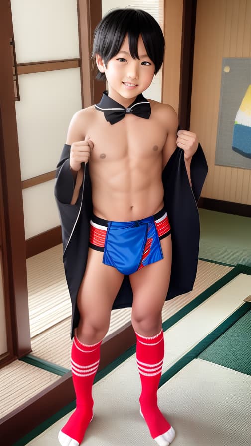  6th grade high socks loincloth Ryokan boy