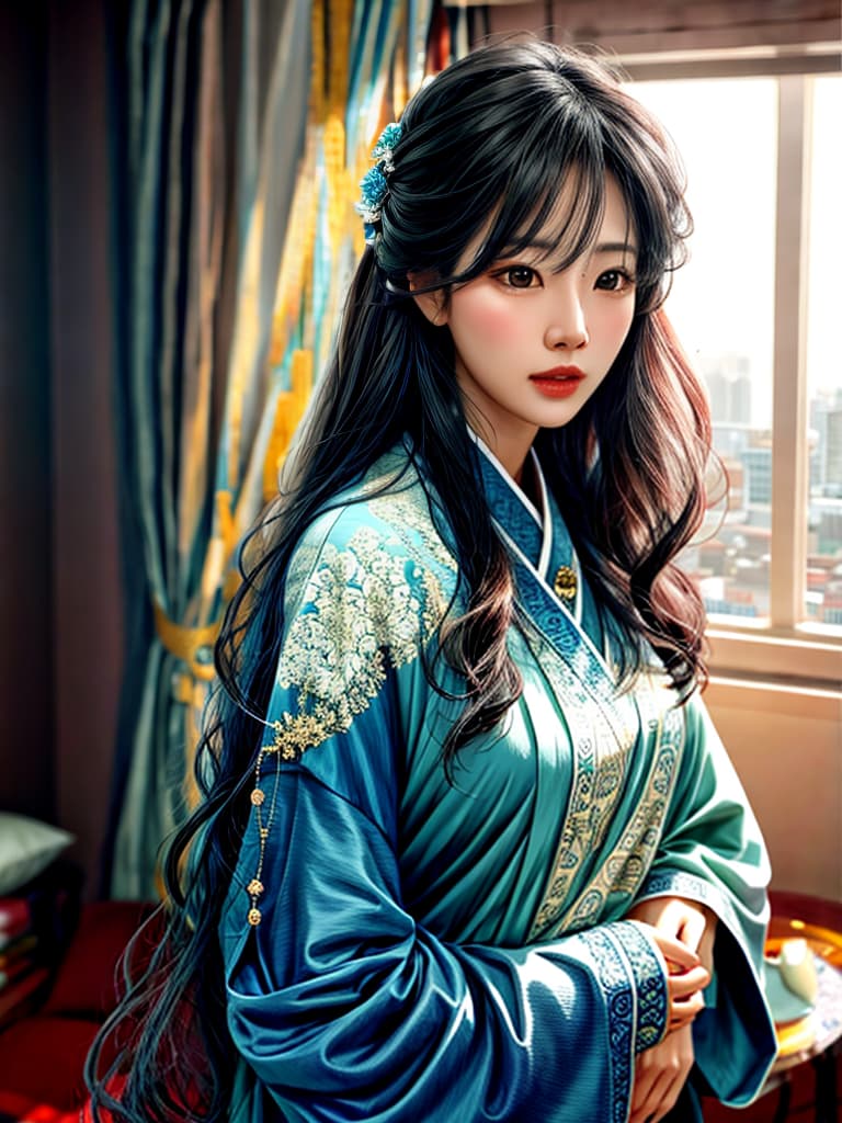  Ning Rongrong hyperrealistic, full body, detailed clothing, highly detailed, cinematic lighting, stunningly beautiful, intricate, sharp focus, f/1. 8, 85mm, (centered image composition), (professionally color graded), ((bright soft diffused light)), volumetric fog, trending on instagram, trending on tumblr, HDR 4K, 8K